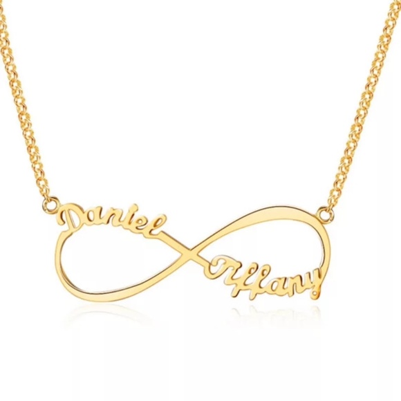 Infinity Name Necklace personalized 2 names - Picture 1 of 3